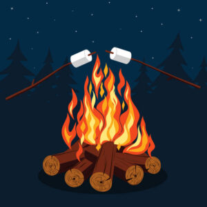 Lagerfeuer mit Marshmallows